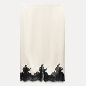 Zara ZW Collection Lace Midi Skirt size XS BNWT